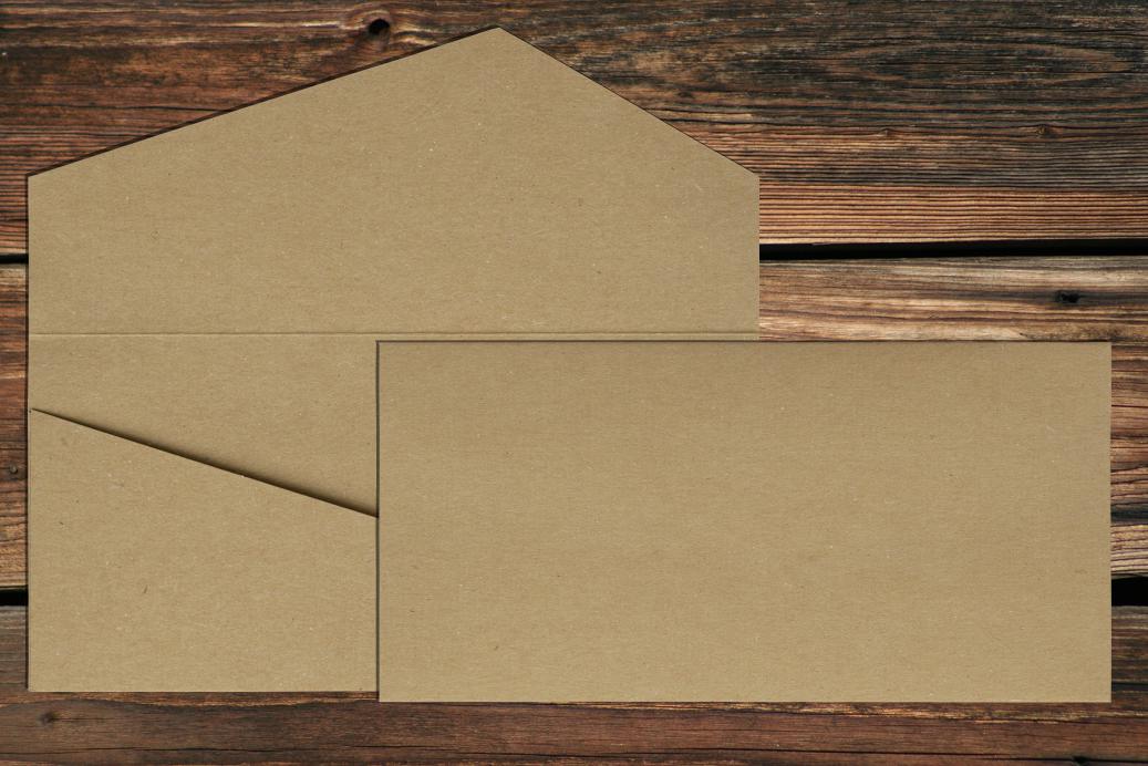 Geschenkkarte DL 110x220 mm Kraft 300 g/qm